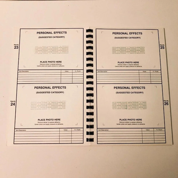 Vtg The Home Photo Inventory Record Book Log Insurance Ledger Bookkeeping - Picture 8 of 15